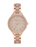 Michael Kors Crystals Pavé Rose Gold Dial Rose Gold Steel Strap Watch for Women - MK3799