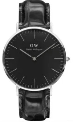 Daniel Wellington Classic Reading Black Dial Black Leather Strap Watch For Men - DW00100135