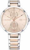 Tommy Hilfiger Angela Chronograph Pink Dial Two Tone Steel Strap Watch for Women - 1782127