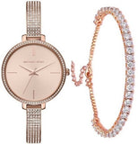 Michael Kors Jaryn Quartz Rose Gold Dial Rose Gold Steel Strap Watch For Women - MK3785