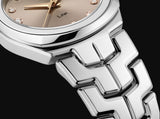 Tag Heuer Link Quartz Brown Dial Silver Steel Strap Watch for Women - WBC131E.BA0649