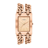 Guess Mod Heavy Metal Rose Gold Dial Rose Gold Steel Strap Watch For Women - W1117L3