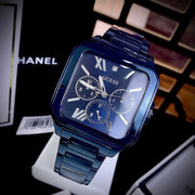 Guess Dress Multifunction Blue Dial Blue Steel Strap Watch for Men - GW0631G3