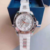 Tommy Hilfiger K2 White Dial White Rubber Strap Watch for Women - 1781306