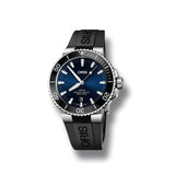 Oris Aquis Date Blue Dial Black Rubber Strap Watch for Men - 0173377304152-0742464EB