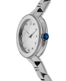 Movado Diamonds Silver Dial Silver Steel Strap Watch For Women - 606814