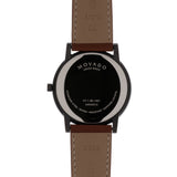 Movado Museum Classic Black Dial Brown Leather Strap Watch for Men - 0607198