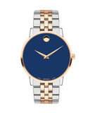 Movado Museum Classic Blue Dial Two Tone Steel Strap Watch for Men - 0607267