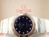 Omega Constellation Quartz Diamonds Blue Dial Two Tone Steel Strap Watch for Women - 131.20.25.60.53.002