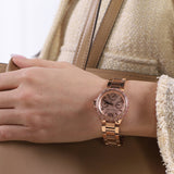 Michael Kors Mini Camille Multifunction Rose Gold Dial Rose Gold Steel Strap Watch For Women - MK7273