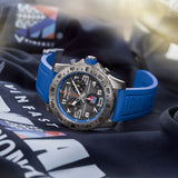 Breitling Endurance Pro Ironman World Championship Grey Dial Blue Rubber Strap Watch for Men - E823103A1M1S1