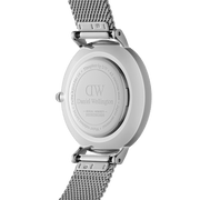 Daniel Wellington Petite Sterling Quartz White Dial Silver Mesh Bracelet Watch For Men - DW00100306