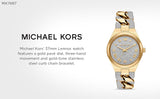 Michael Kors Lennox Pavé Crystals Silver Dial Two Tone Steel Strap Watch for Women - MK7487