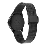 Calvin Klein Minimal Black Dial Black Mesh Bracelet Watch for Women - K3M224X1