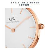 Daniel Wellington Petite Pressed Melrose White Dial Gold Mesh Bracelet Watch For Women - DW00100447