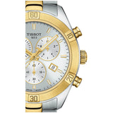 Tissot PR 100 Sport Chic Chronograph Silver Dial Two Tone Steel Strap Jam Tangan Untuk Wanita - T101.917.22.031.00