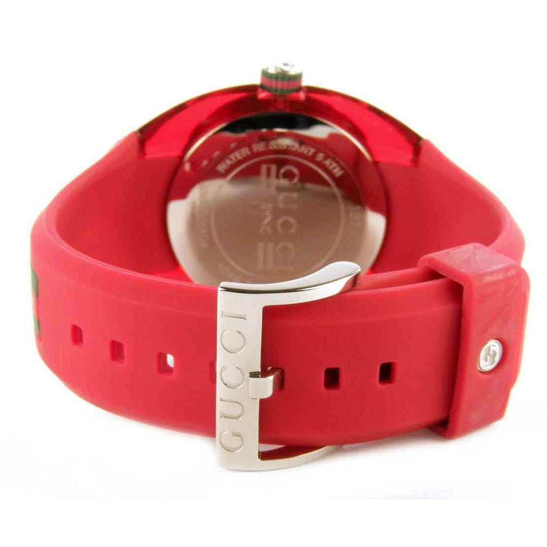 Gucci Sync XXL Quartz Red Dial Red Rubber Strap Unisex Watch - YA13710