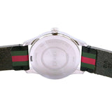 Gucci G Timeless Quartz Black Dial Multicolored Black Leather Strap Watch For Men - YA1264079