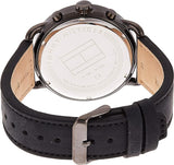 Tommy Hilfiger Briggs Black Dial Black Leather Strap Watch for Men - 1791426