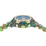 Versace Icon Active Chronograph Blue Dial Green Rubber Strap Watch For Men - VEZ701322