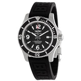 Breitling Superocean II 44mm Black Dial Black Rubber Strap Watch for Men - A17367D71B1S2