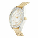 Guess Whisper Silver Dial Gold Mesh Bracelet Watch for Women - W1084L2