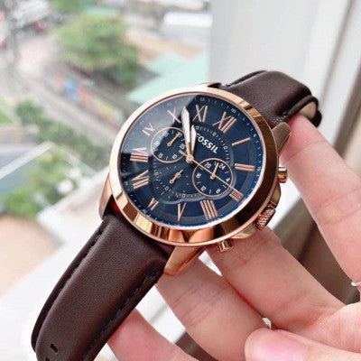 Grant Chronograph Brown Leather Watch