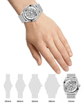 Guess Tailor Multifunction Silver Dial Silver Mesh Bracelet Watch for Men - GW0368G1