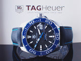 Tag Heuer Aquaracer Calibre 5 Jam Tangan Tali Nilon Hitam Dial Hitam Otomatis untuk Pria - WAY211B.FC6363