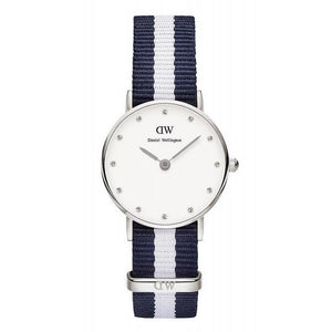 Daniel Wellington Classy Glasgow White Dial Two Tone NATO Strap Watch For Women - DW00100074