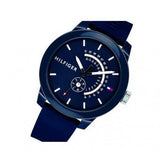 Tommy Hilfiger Denim Quartz Blue Dial Blue Rubber Strap Watch for Men - 1791482