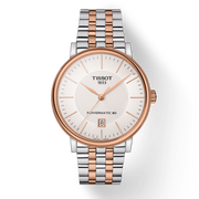 Tissot Carson Premium Powermatic 80 White Dial Two Tone Steel Strap Watch For Men - T122.407.22.031.01