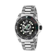 Gucci Dive Snake Black Dial Silver Steel Strap Watch For Men - YA136218