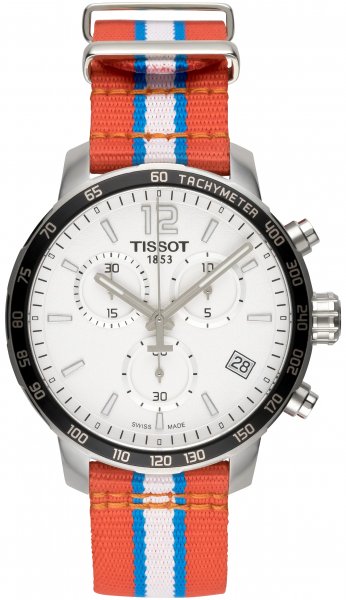 Jam Tangan Tissot Quickster Chronograph NBA Oklahoma City Thunder Untuk Pria - T095.417.17.037.14