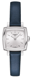 Tissot Lovely Square Silver Dial Jam Tangan Tali Kulit Biru Untuk Wanita - T058.109.16.031.00