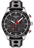Tissot PRS 516 Chronograph Black Dial Black Leather Strap Watch For Men - T100.417.16.051.00