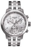 Tissot PRC 200 Chronograph Quartz Silver Dial Silver Steel Strap Jam Tangan Untuk Pria - T055.417.11.037.00