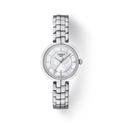 Tissot T Lady Flamingo Mother of Pearl White Dial Silver Steel Strap Watch For Women - T094.210.11.111.00