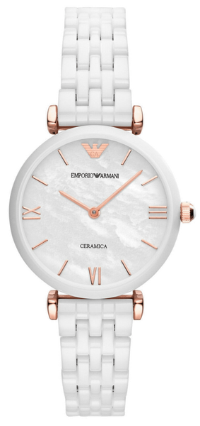 Emporio Armani Ceramica Mother of Pearl Dial White Ceramic  display picture 3