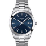 Tissot Gentleman Blue Dial Silver Steel Strap Watch For Men - T127.410.11.041.00