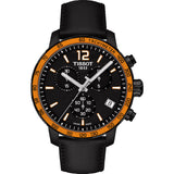 Tissot T Sport Quickster Chronograph Black Dial Black Rubber Strap Jam Tangan Untuk Pria - T095.417.36.057.01