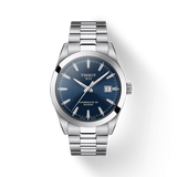 Jam Tangan Pria Tissot Gentlemen Powermatic 80 Silicium Blue Dial Silver Steel Strap - T127.407.11.041.00