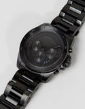 Michael Kors Alek Oversized Black Dial Black Steel Strap Watch For Men - MK8900