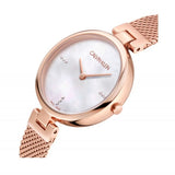 Calvin Klein Authentic Mother of Pearl Dial Rose Gold Mesh Bracelet Watch for Women - K8G2362G