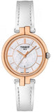 Jam Tangan Tissot T Lady Flamingo Mother of Pearl White Dial White Leather Strap Untuk Wanita - T094.210.26.111.01