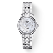 Tissot Le Locle Automatic Diamonds Mother of Pearl Dial Silver Steel Strap Watch For Women - T006.207.11.116.00