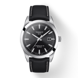 Tissot Gentleman Powermatic 80 Silicium Black Dial Jam Tangan Tali Kulit Hitam Untuk Pria - T127.407.16.051.00