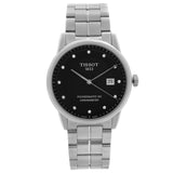 Jam Tangan Pria Tissot T Classic Luxury Powermatic 80 Dial Hitam Tali Baja Perak - T086.408.11.056.00