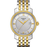 Tissot T Classic Bridgeport Silver Dial Two Tone Mesh Gelang Jam Tangan Untuk Pria - T097.410.22.038.00