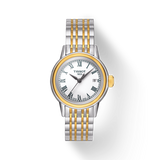 Tissot Carson Lady White Dial Two Tone Steel Strap Jam Tangan Wanita - T085.210.22.013.00